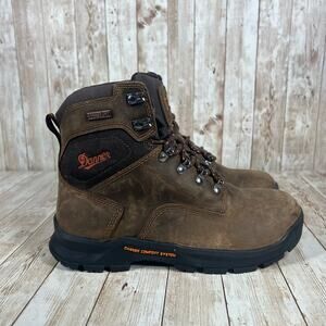 Danner Crafter‎ 6'' Waterproof Safety Toe Brown Boots Men's 7 Womens 8.5 12435